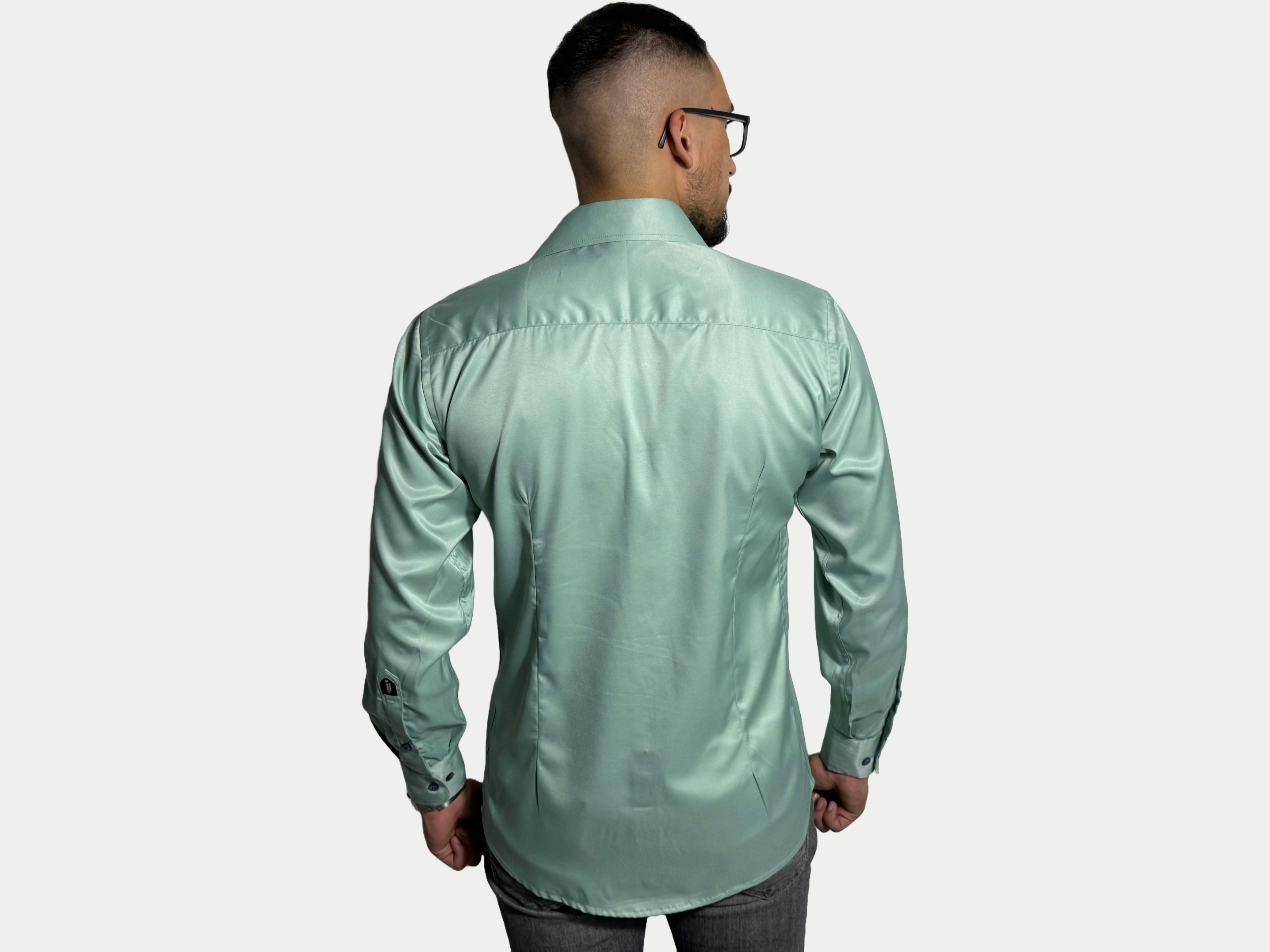 SHIRT - SILK LIGHT GREEN