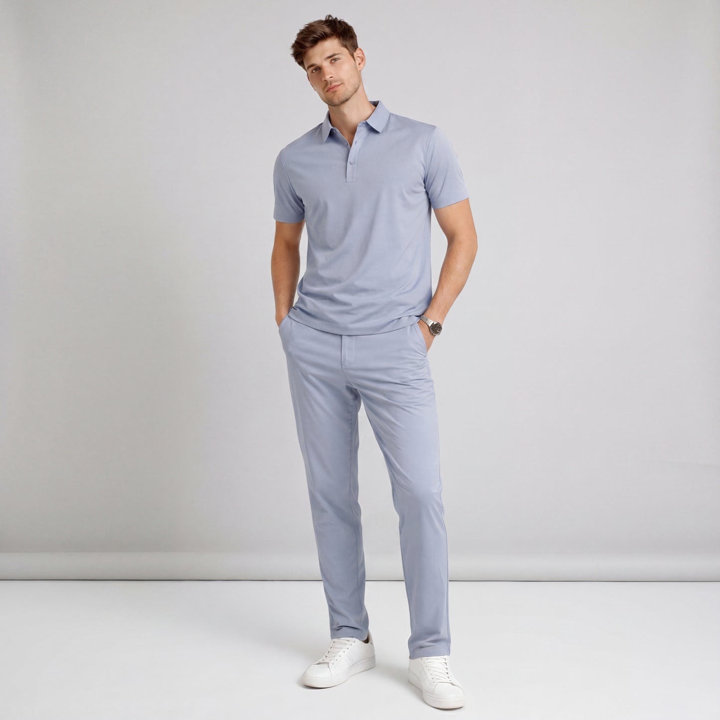 Essential Stretch Polo Set