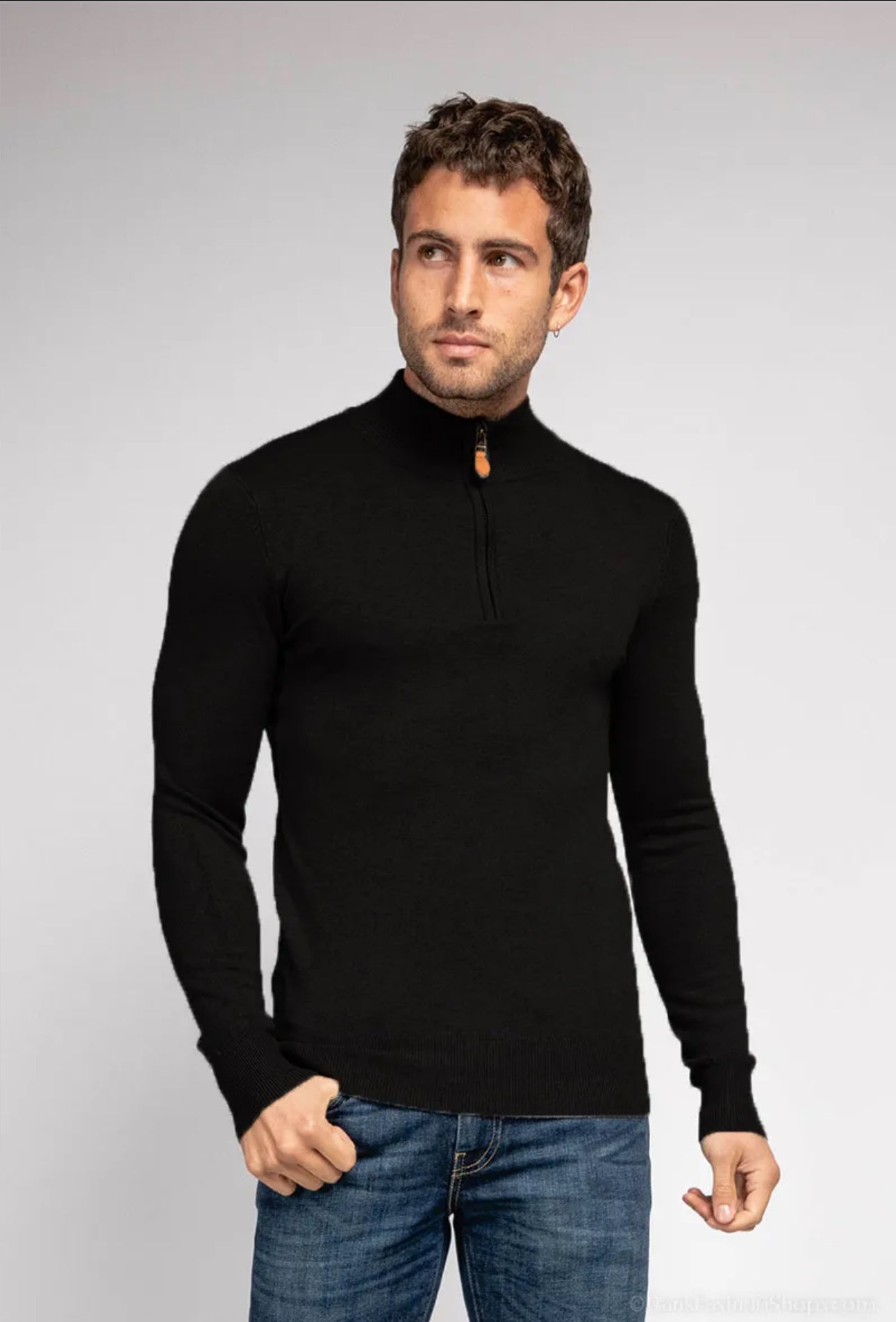 Azimi Fashion Harbor Half-Zip Noir