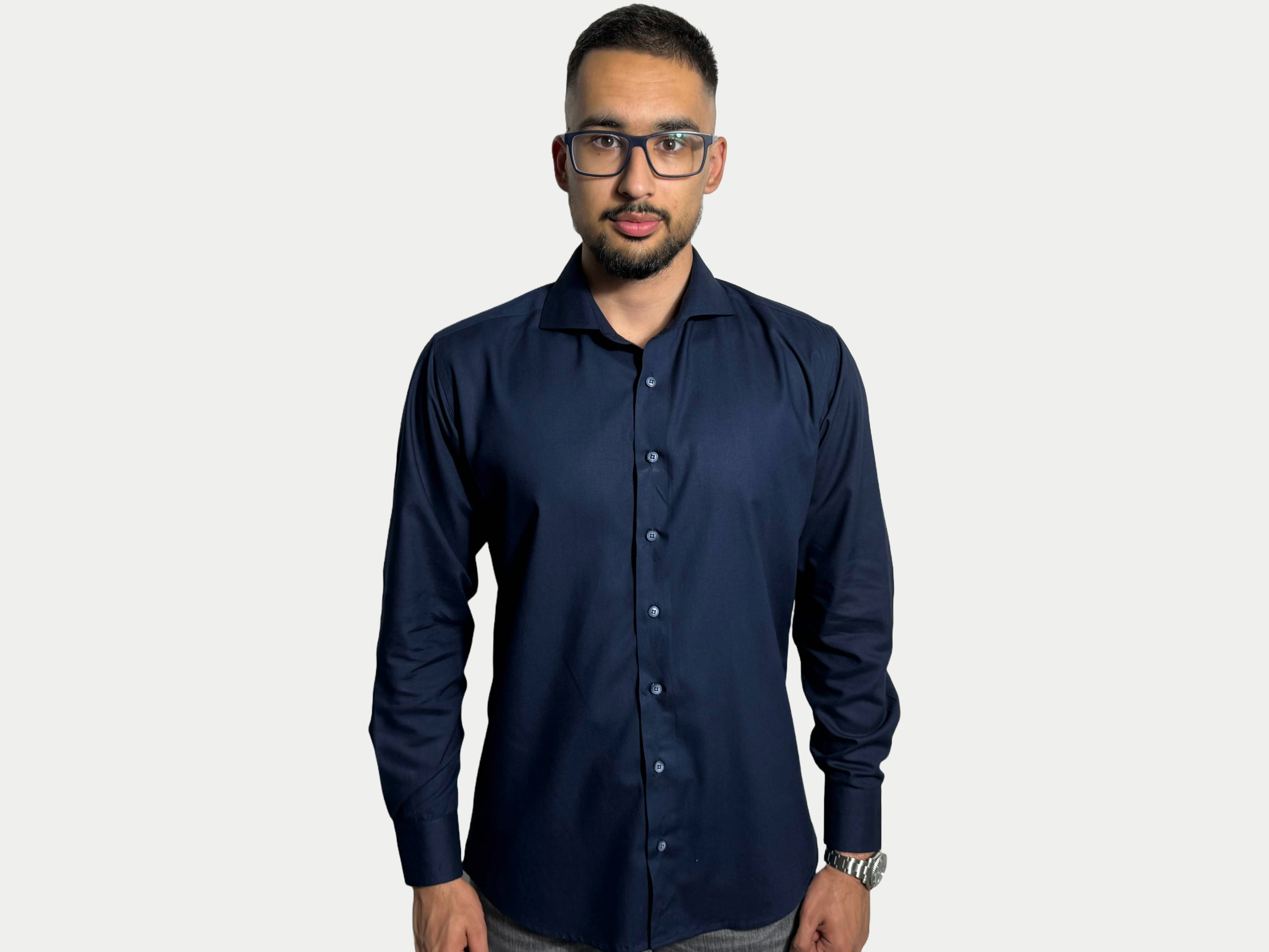 Azimi fashion Shirt Navy Blue