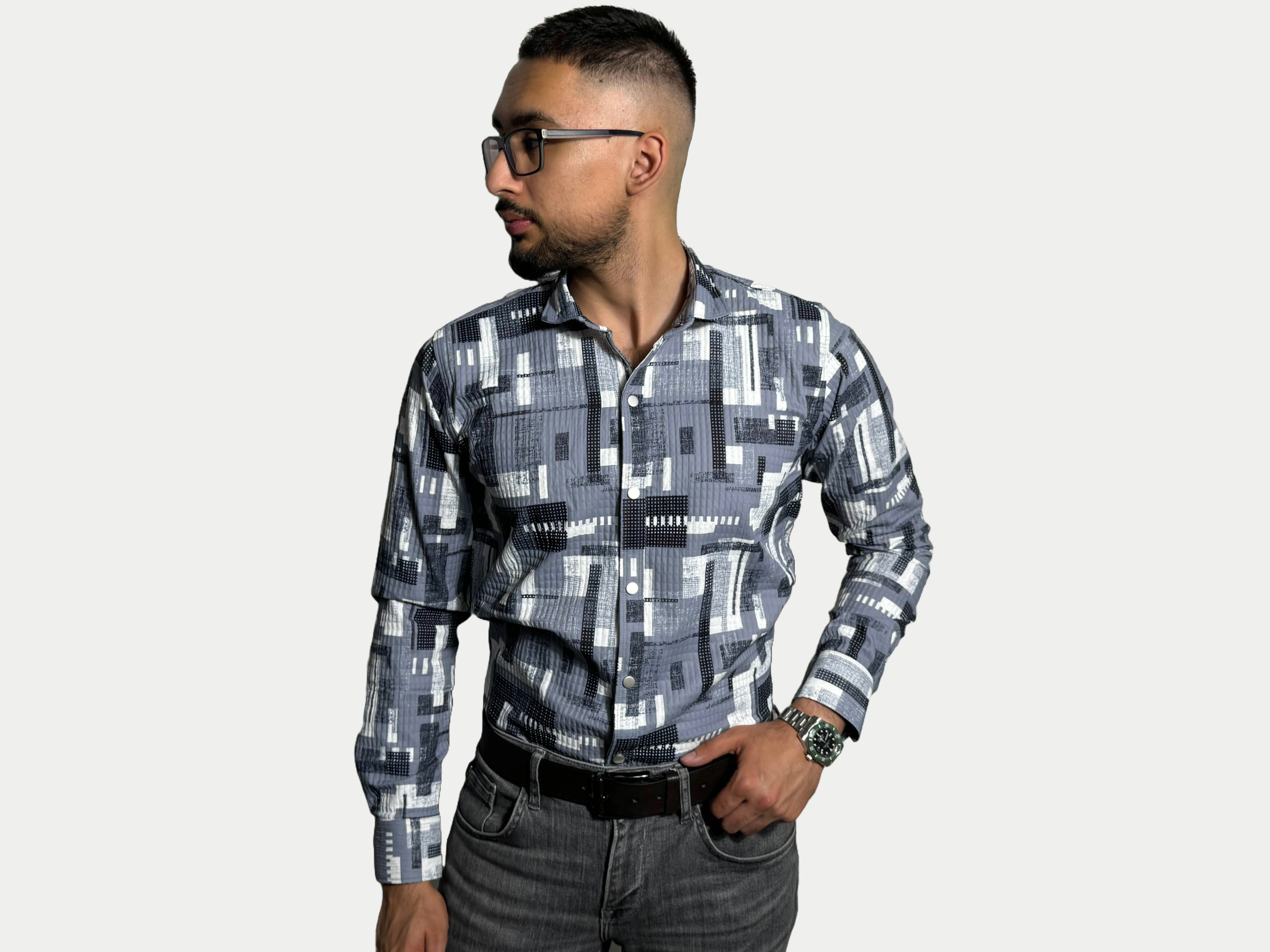 Azimi Fashion Shirt New York Gray