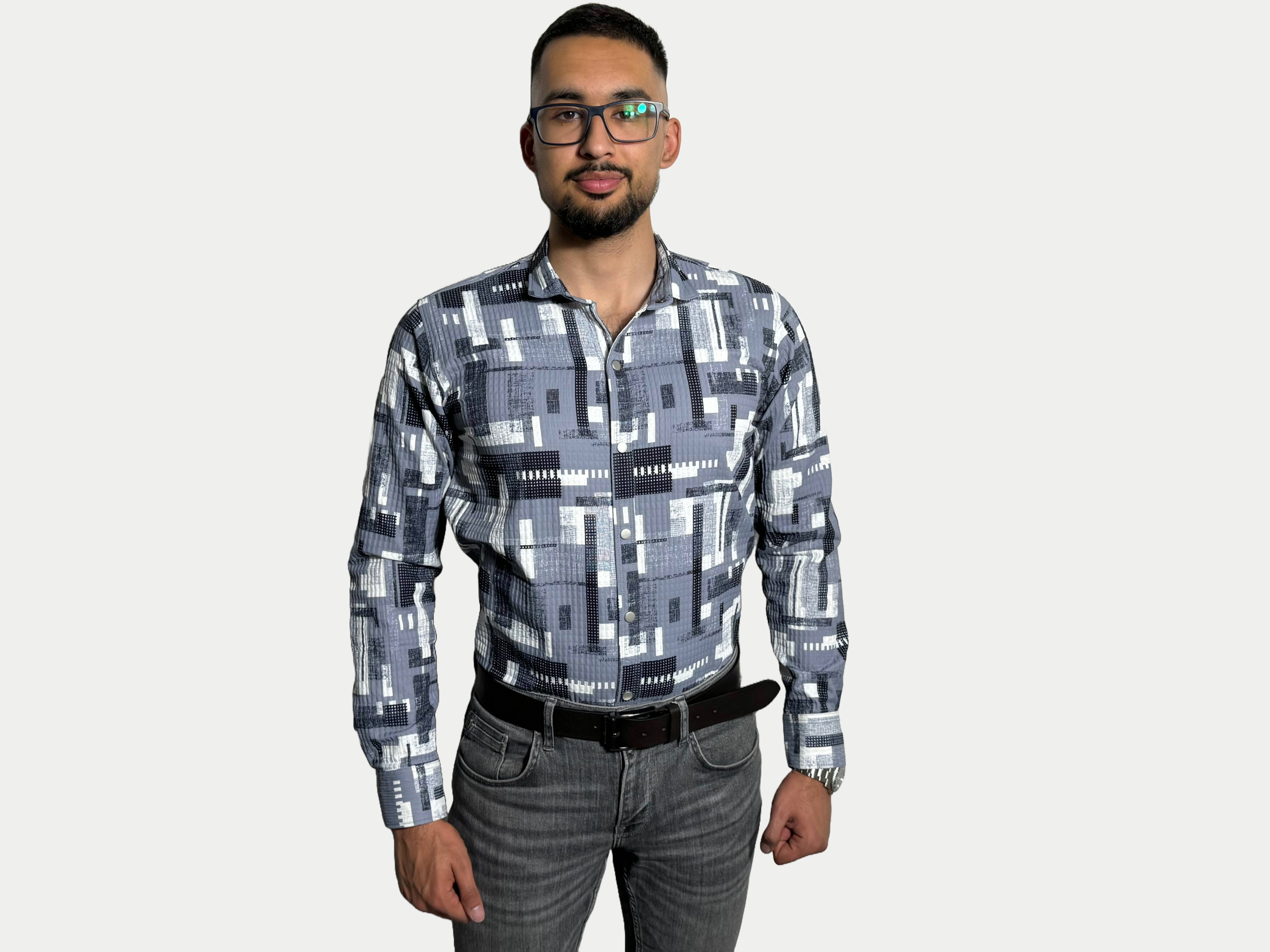 Azimi Fashion Shirt New York Gray