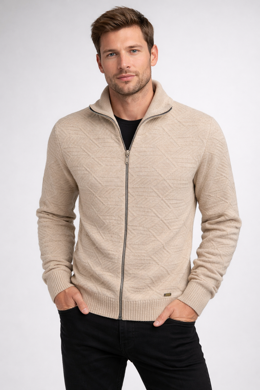 Luxury Knit Zip Sweater