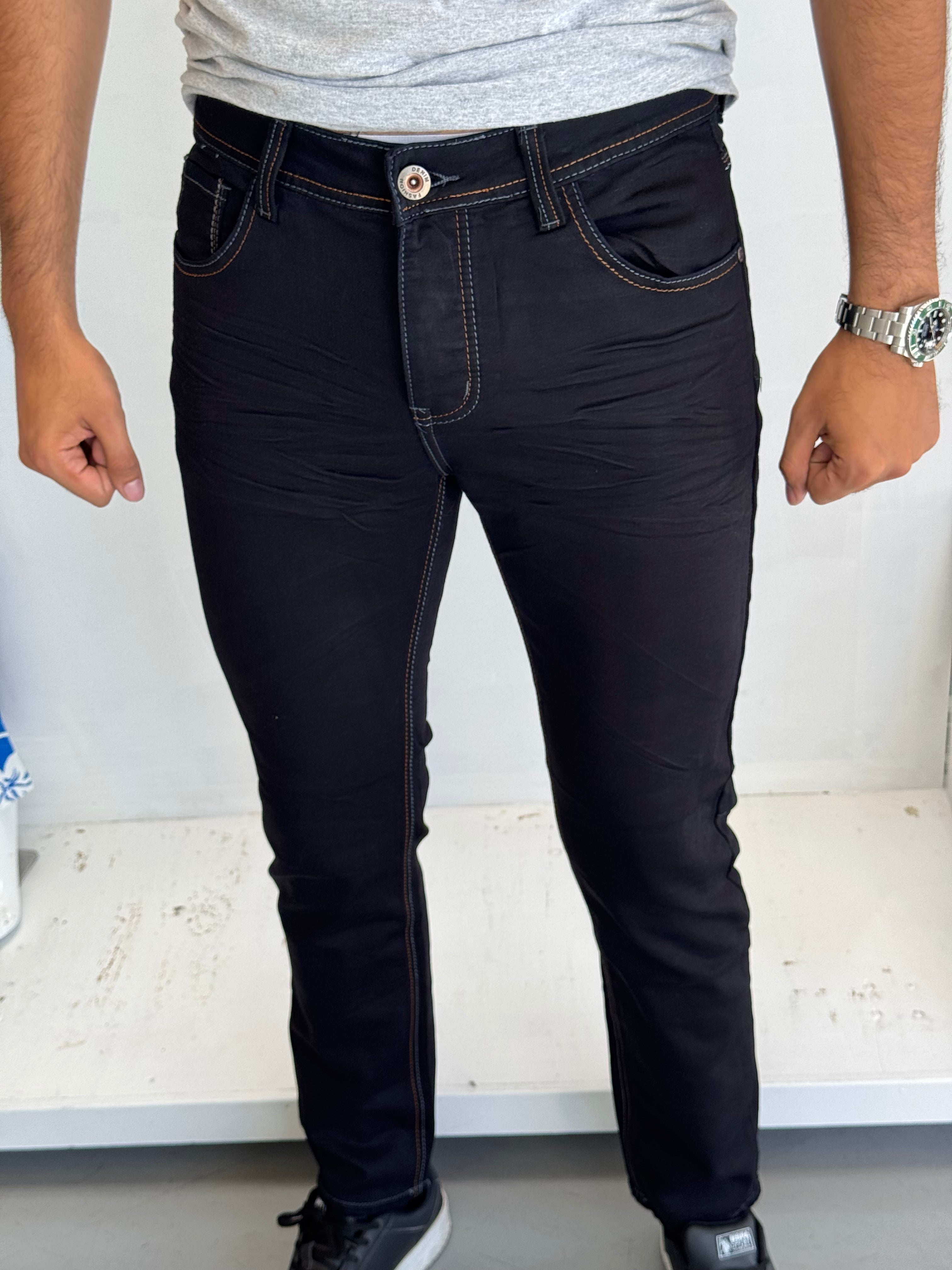 Classico Denim Charcoal  Blue Azimifashion