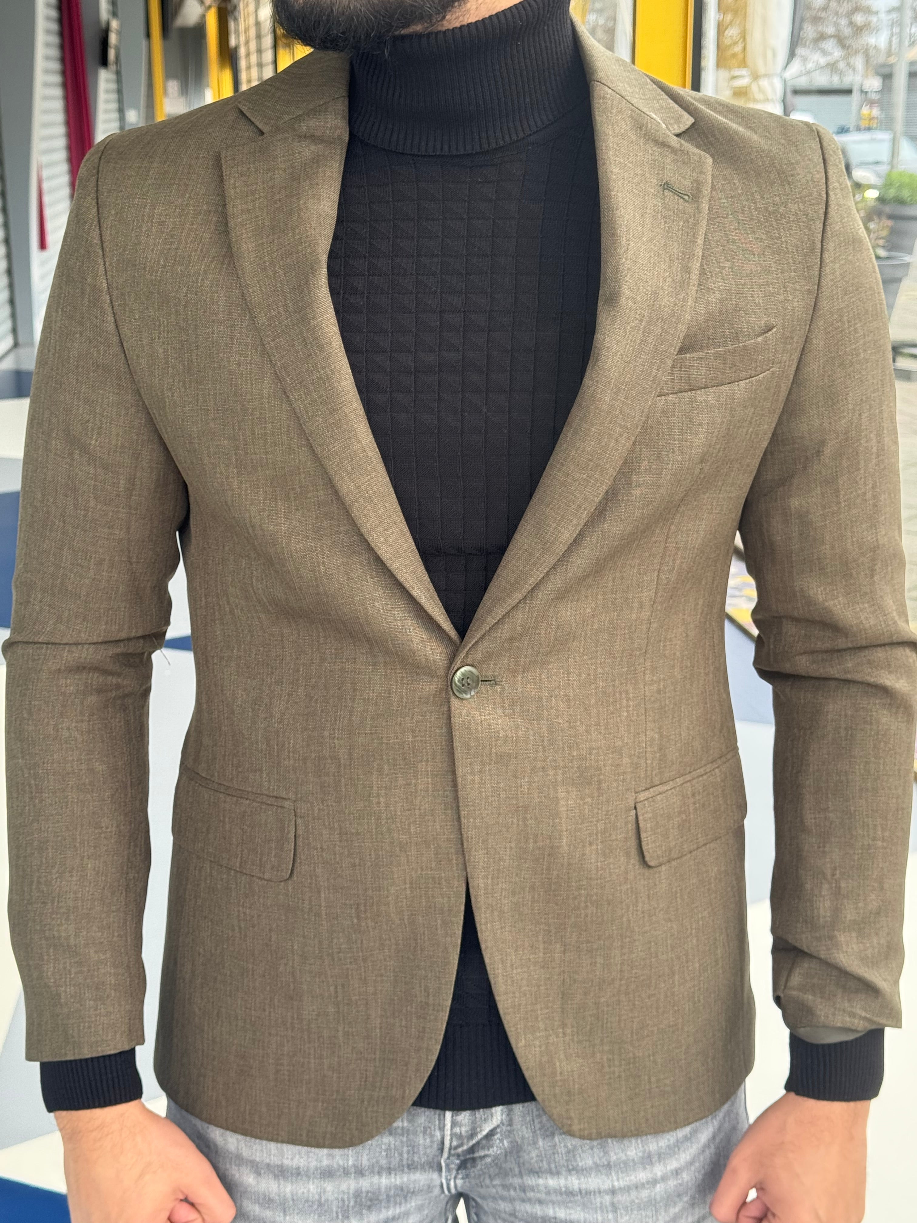 Green Blazer front closed