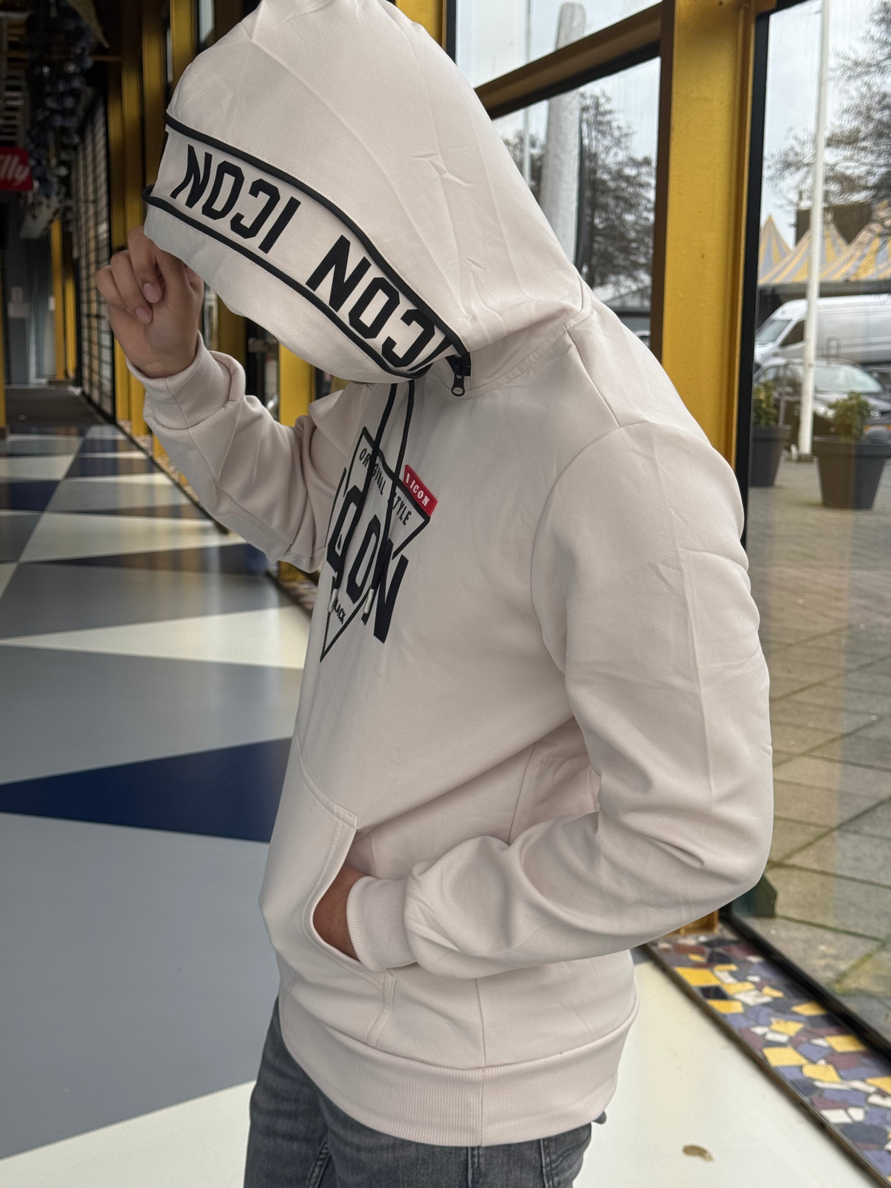 Icon Hoodie  beige side