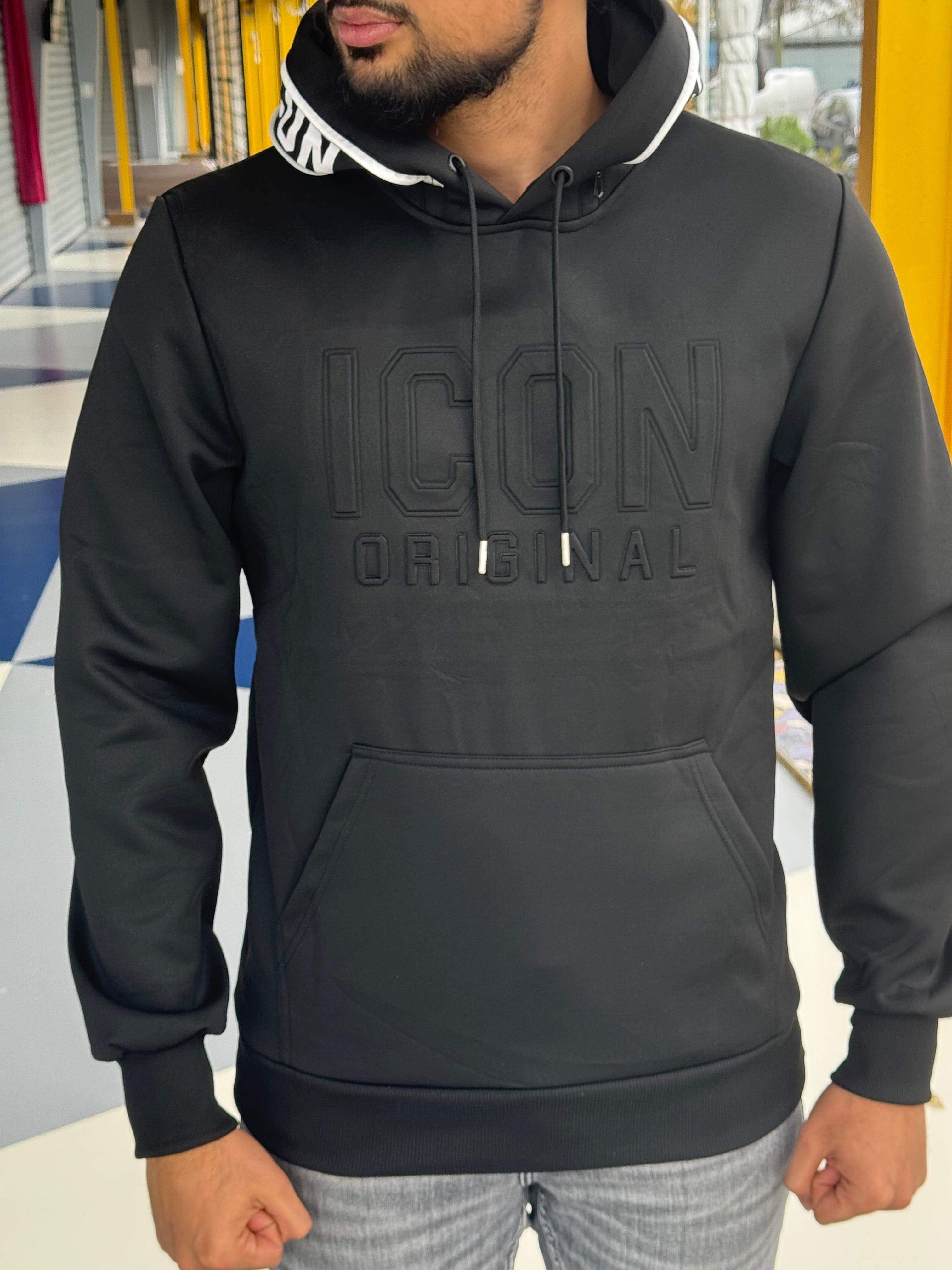 Icon Hoodie  black front