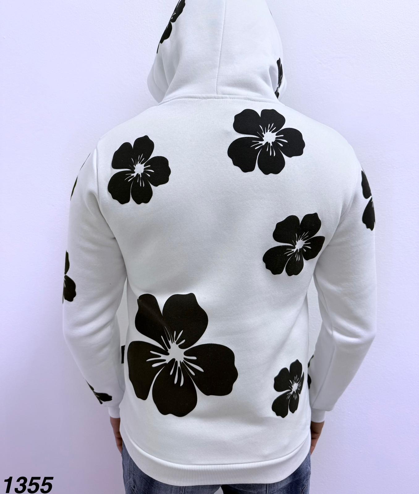 THE ICON FLOWER HOODIE - GRAY