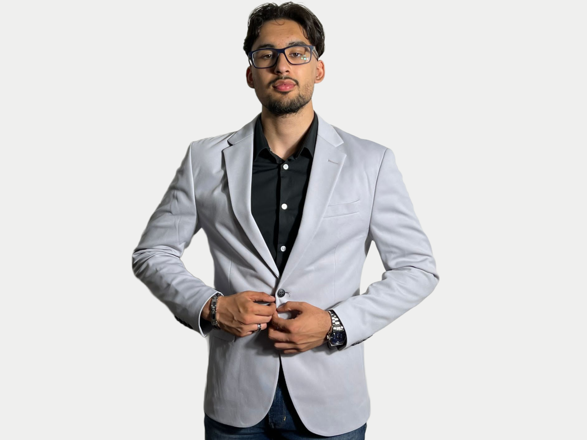 Azimi Fashion Blazer Gray