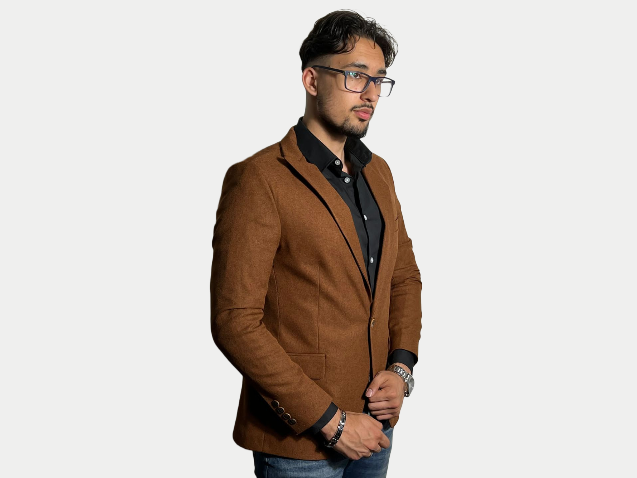 Azimi Fashion Blazer Brown