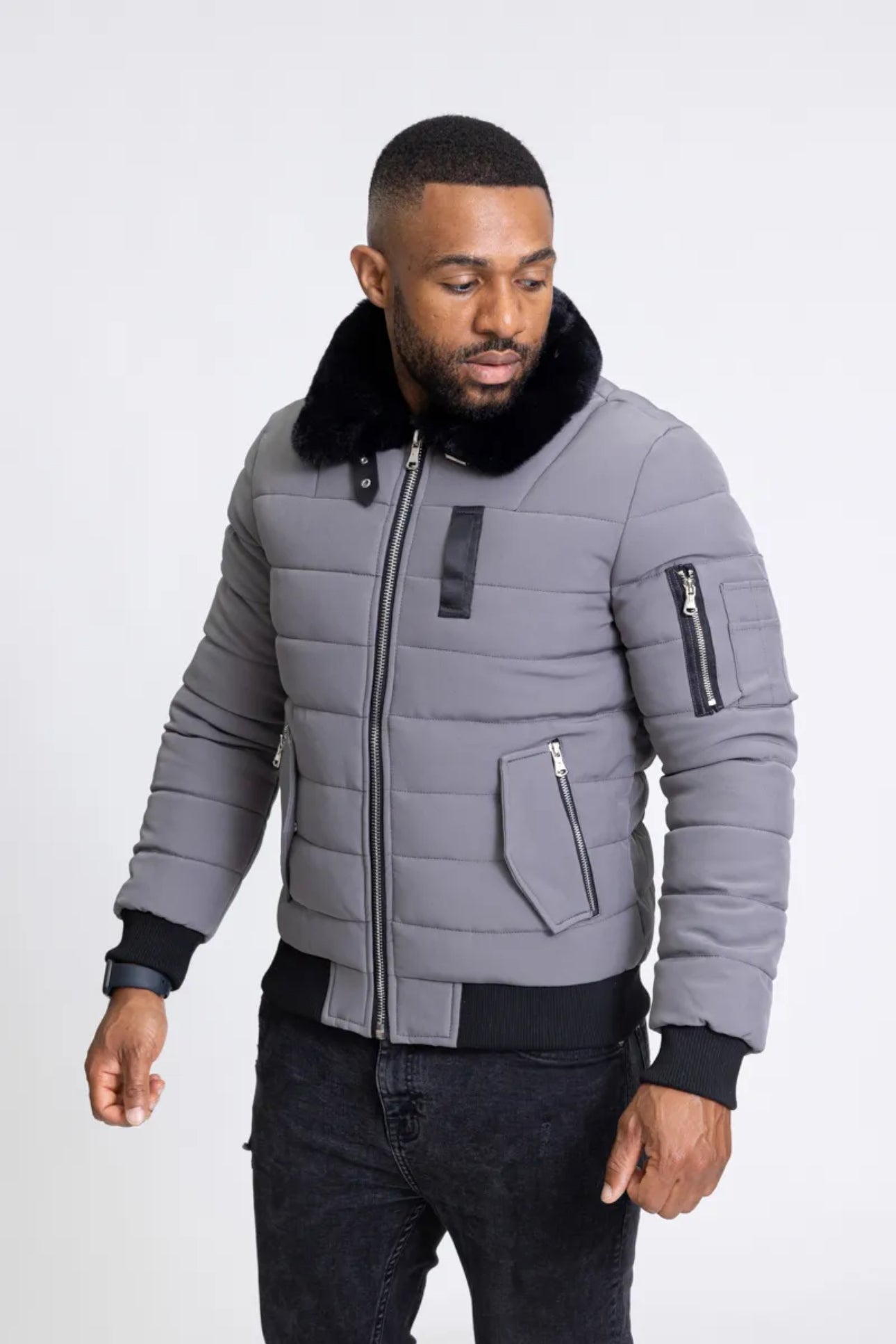 NOVA PILOT - GRAY Luxe Winterjas – Nu voor Slechts €99,99 (Normaal €149,99) + Gratis Verzending!