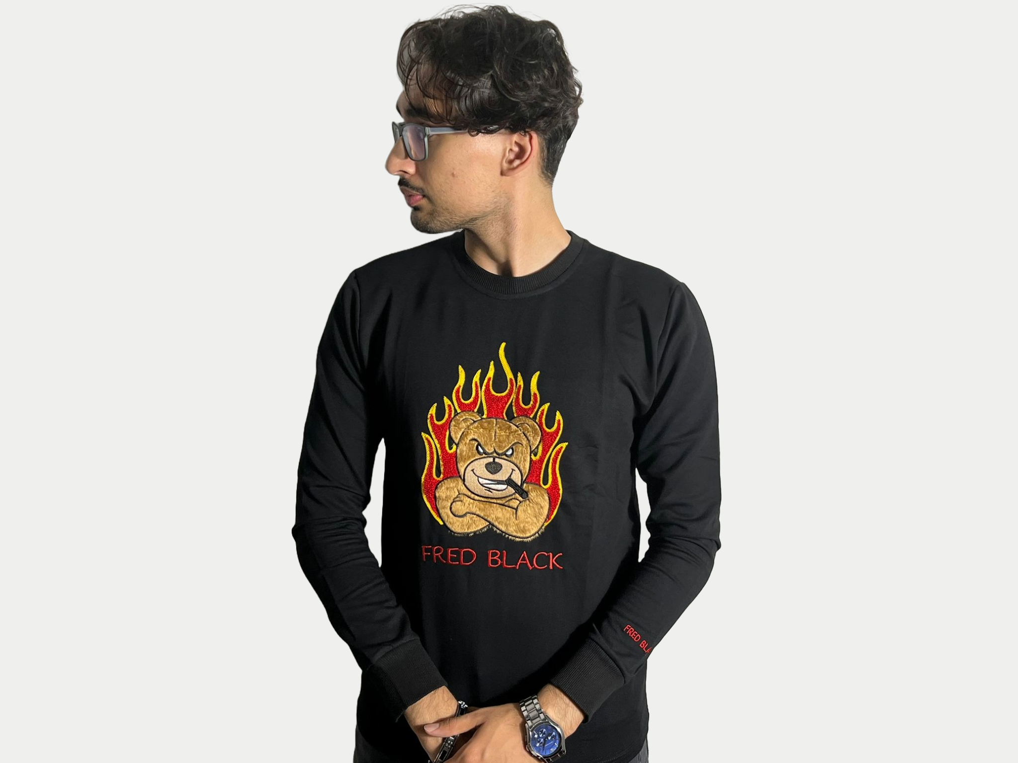 Fred Black Bear Sweater Black