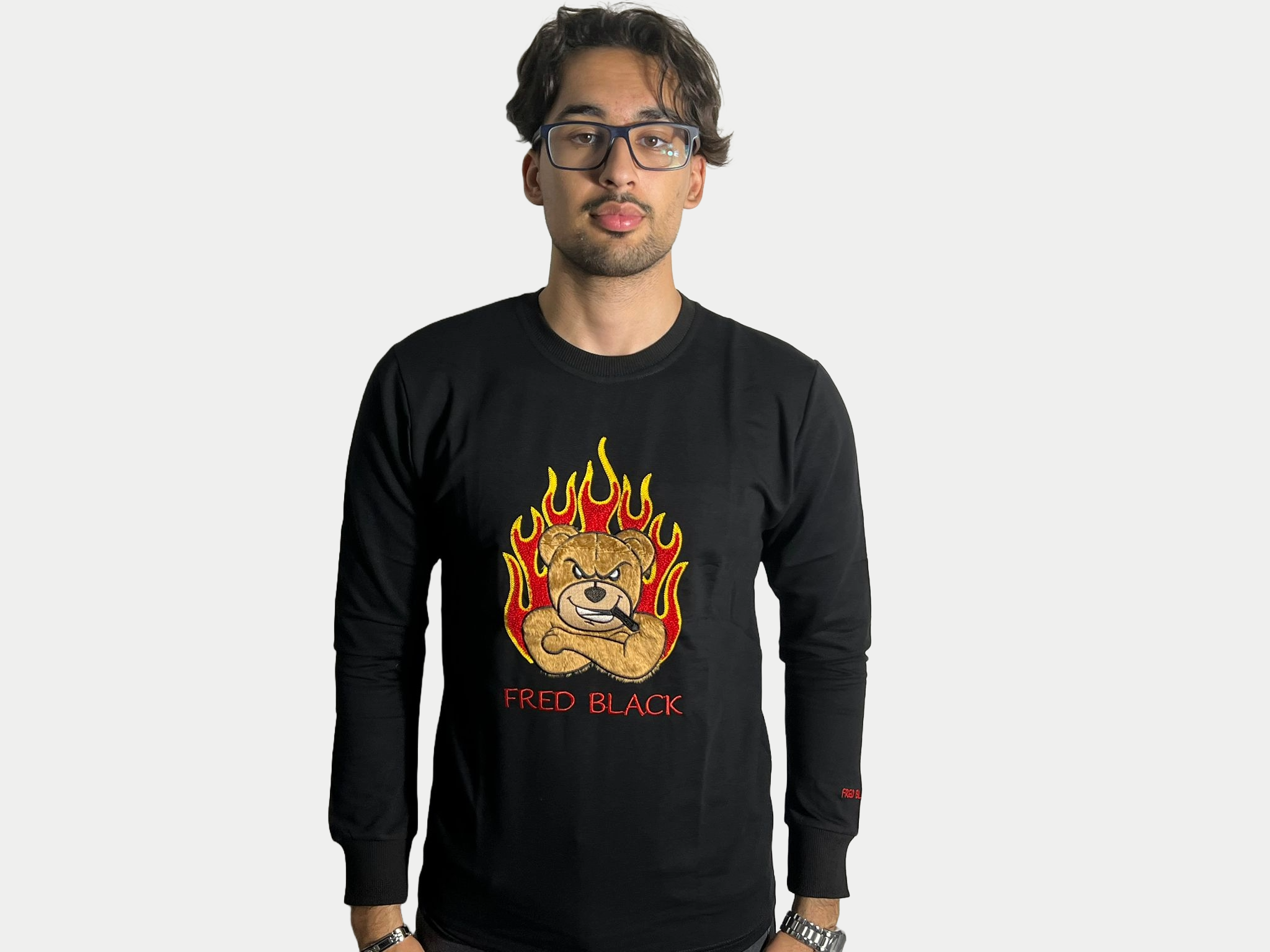 Fred Black Bear Sweater Black