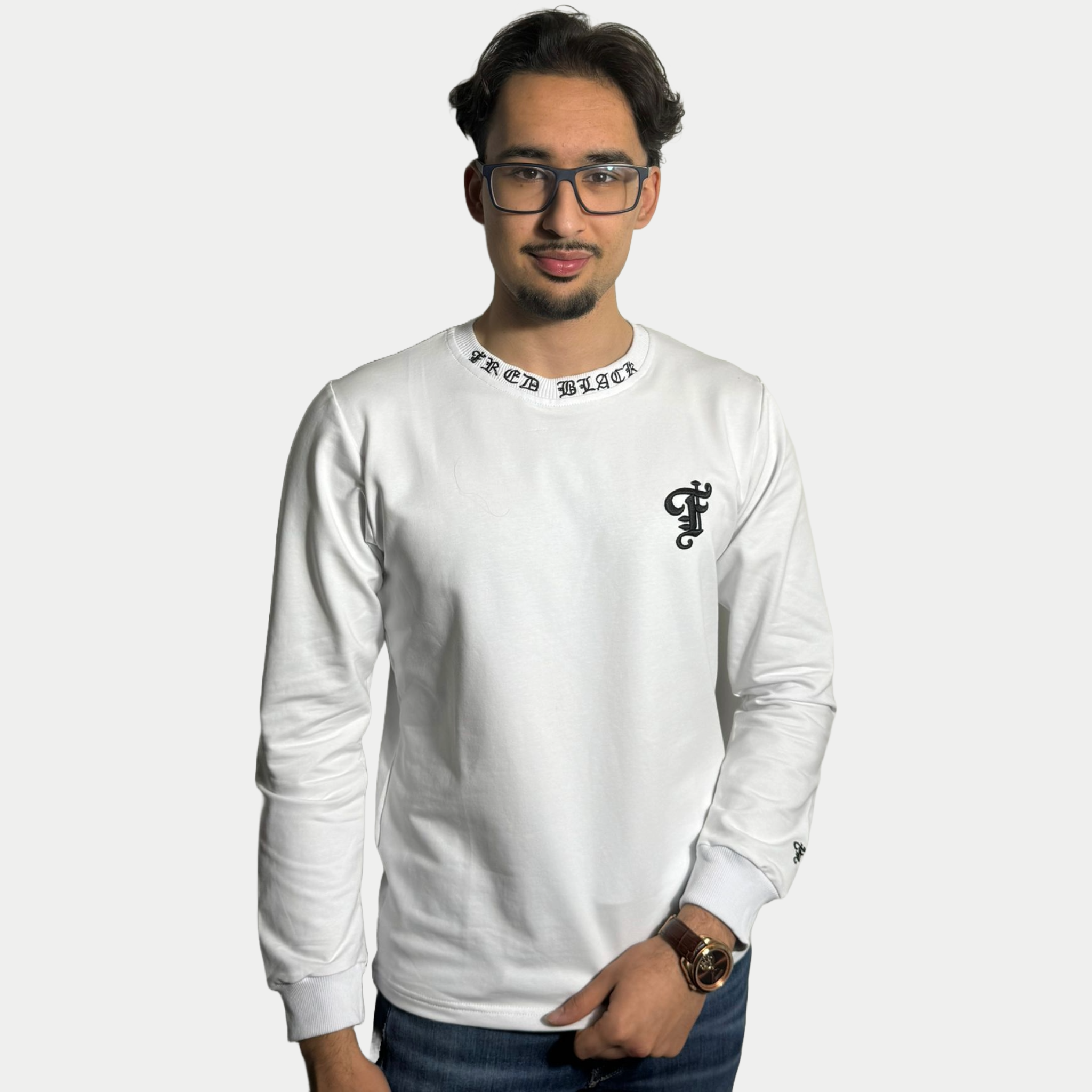 Fred Black Sweater White