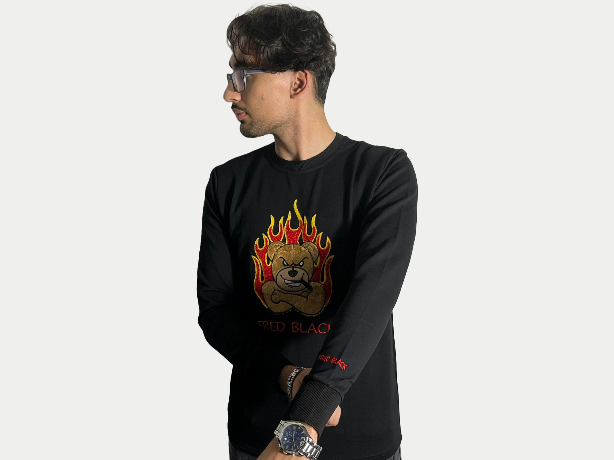 Fred Black Bear Sweater Black