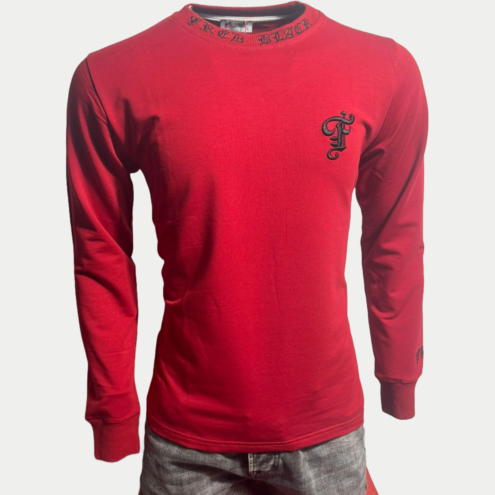 Fred Black Sweater Red