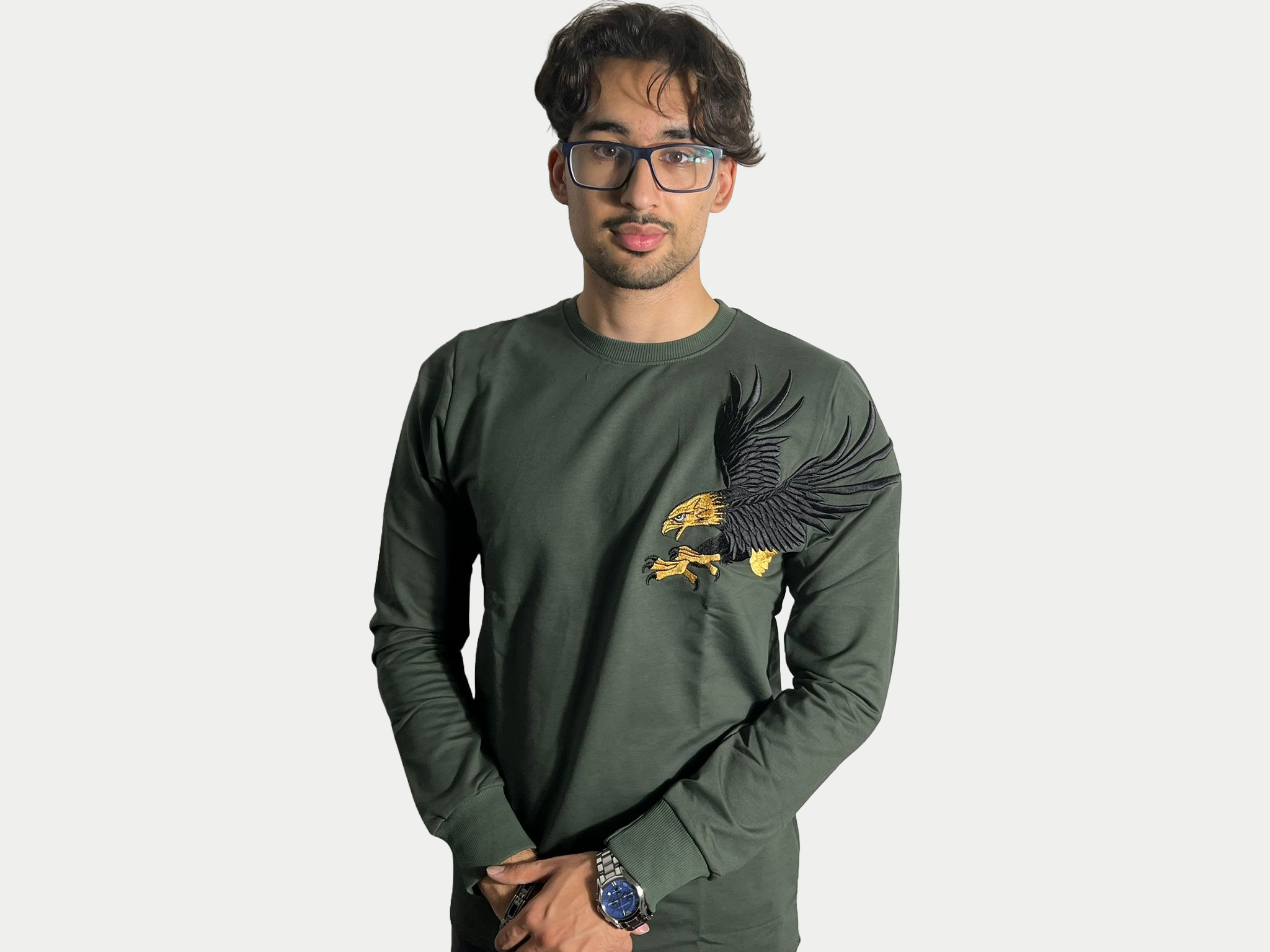 Azimi Fashion Sweater Eagle Green