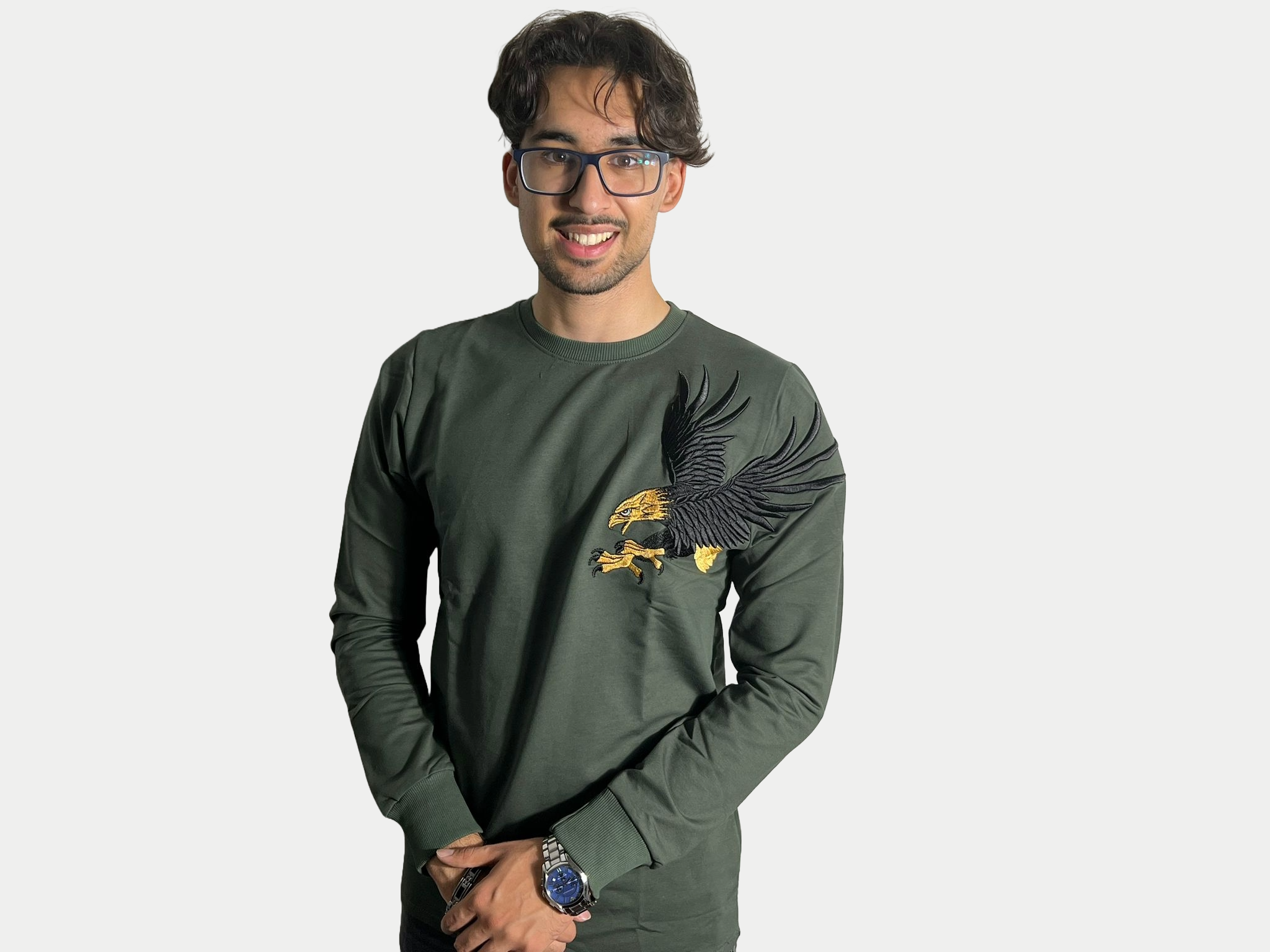 Azimi Fashion Sweater Eagle Green