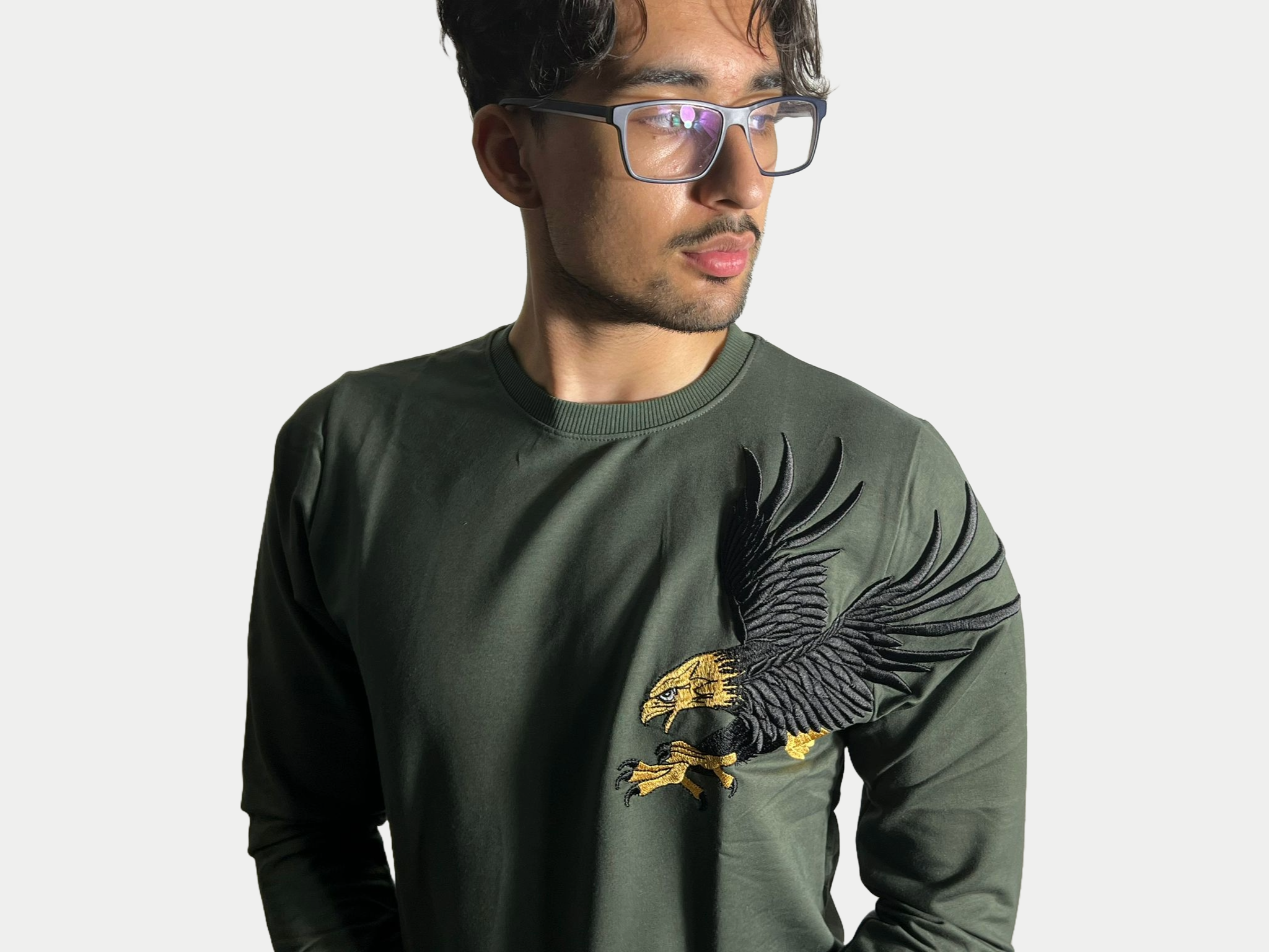 Azimi Fashion Sweater Eagle Green