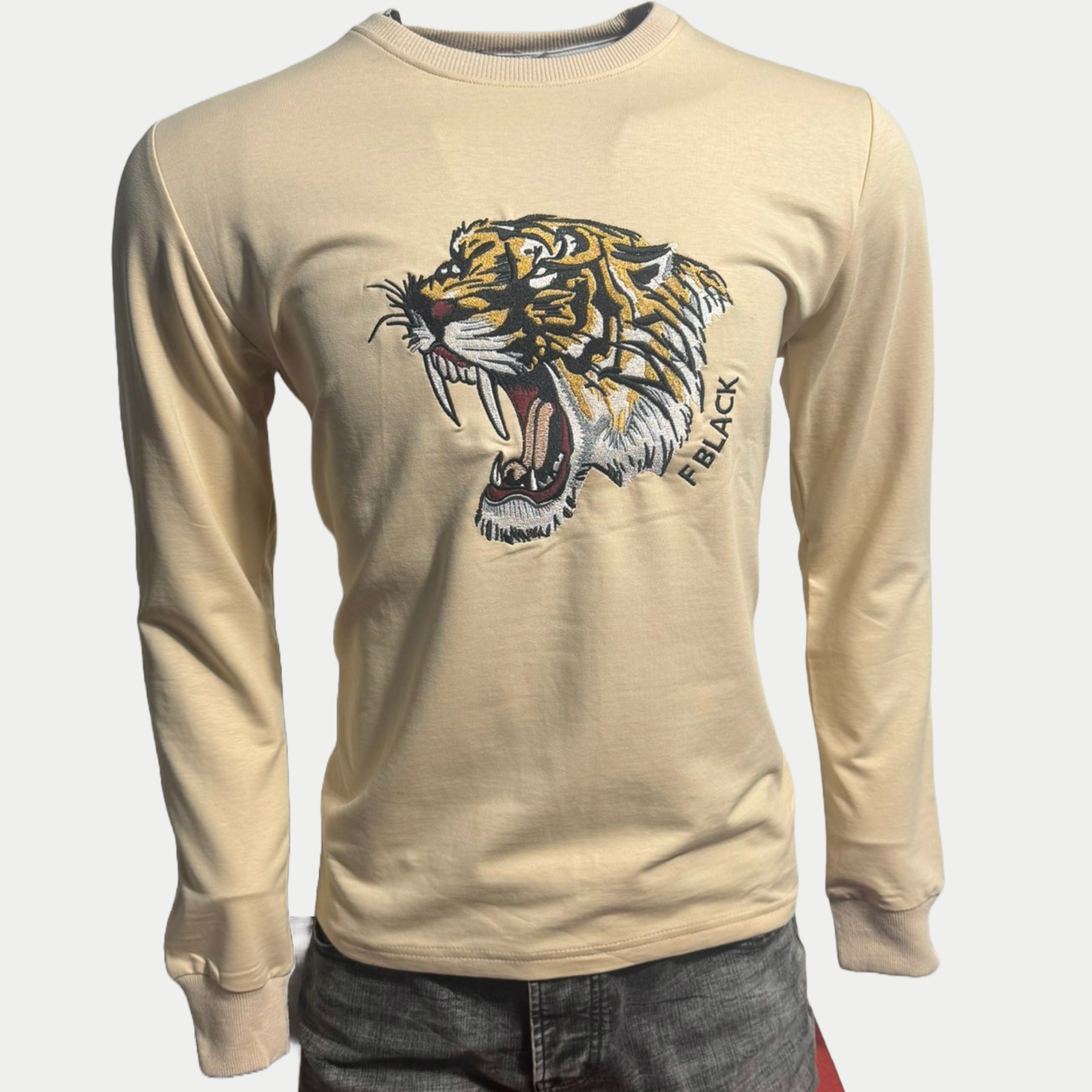 Creme Tiger Sweater