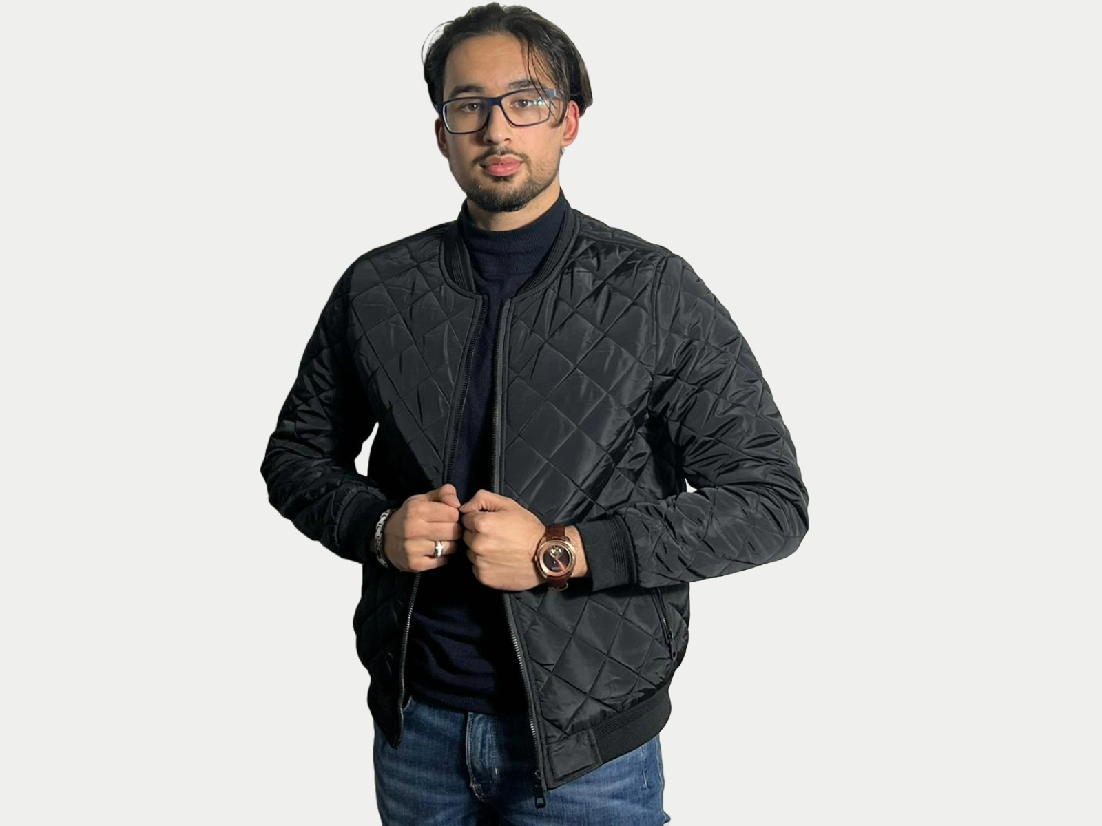 Azimifashion Diamond Jacket Black