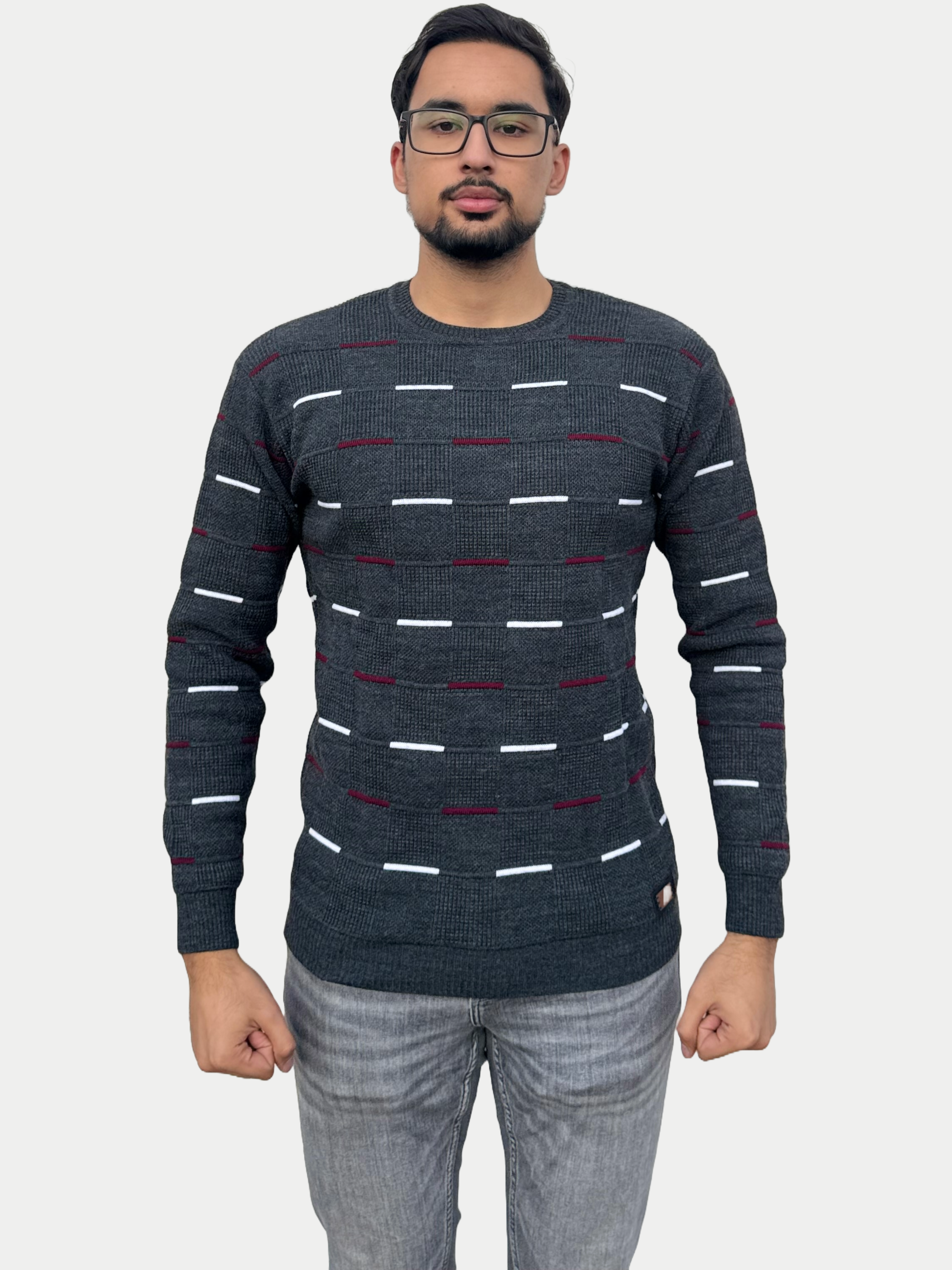 Rigaloni Sweater - Gray stripes