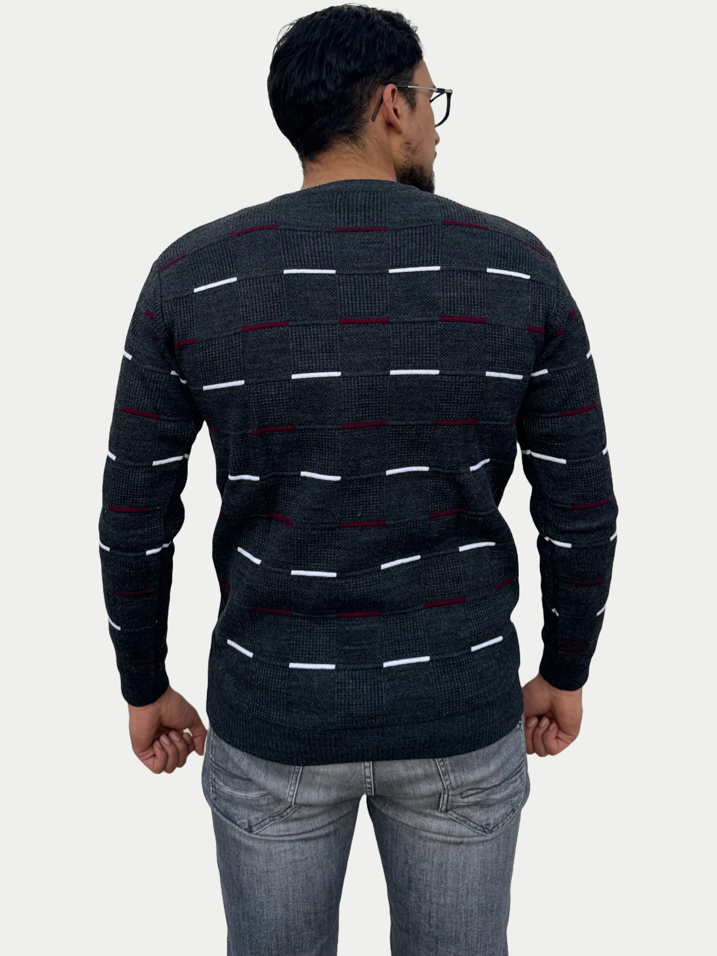 Rigaloni Sweater - Gray stripes