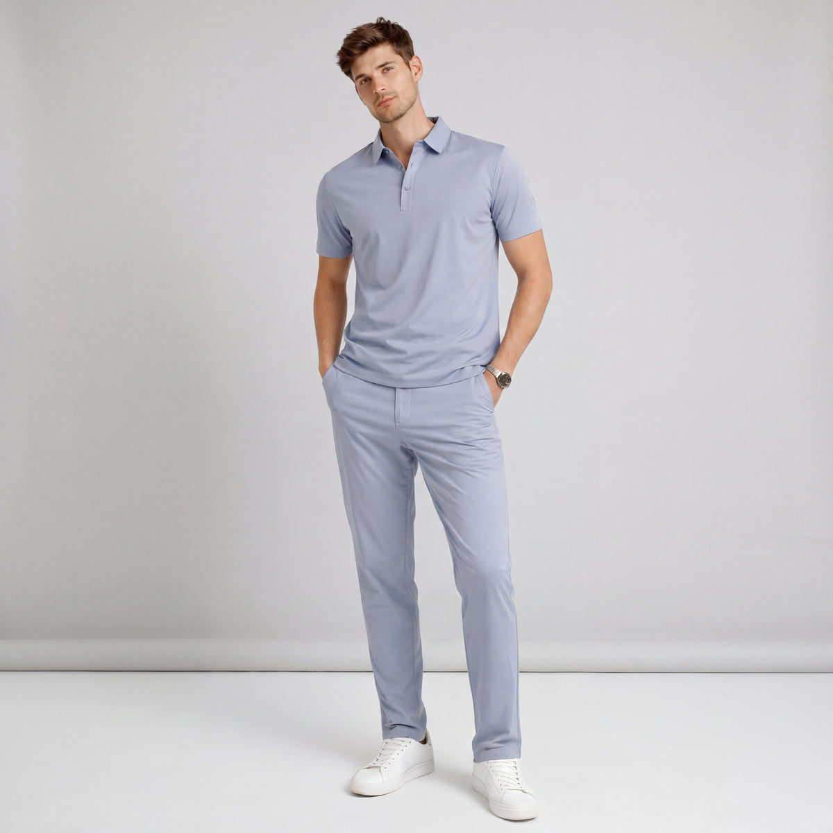 Essential Stretch Polo Set