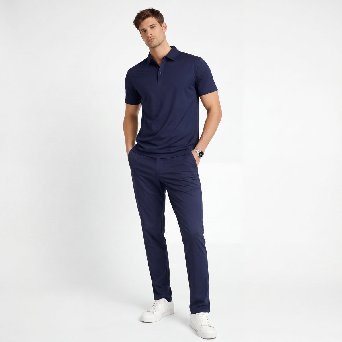 Essential Stretch Polo Set