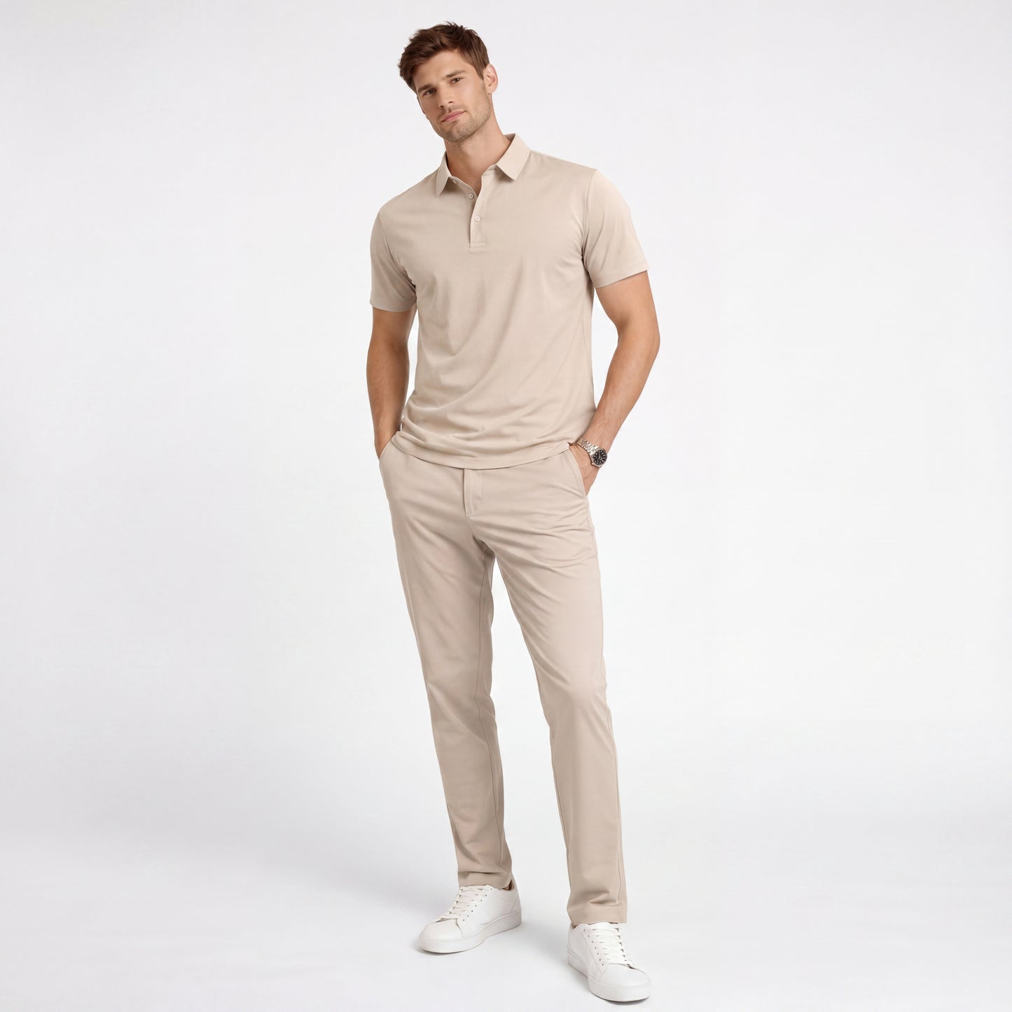 Essential Stretch Polo Set